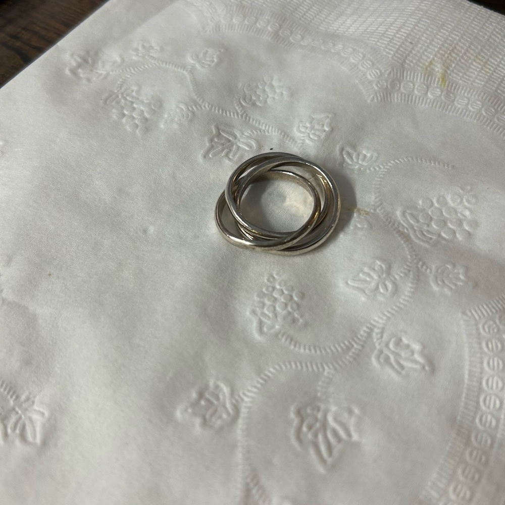Sterling Silver Interlocking Rings - image 1